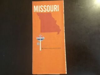 Vintage 1968 Missouri Standard Oil Road Map