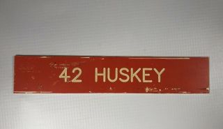Butch Huskey York Mets Shea Stadium Game Locker Tag Nameplate 42