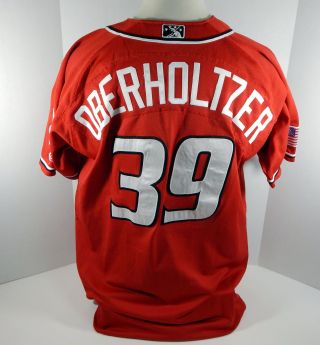 2018 Albuquerque Isotopes Brett Oberholtzer 39 Game Red Jersey