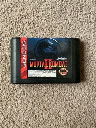 1994 Mortal Kombat Ii 2 Sega Genesis Game Mk Mk11 Vintage