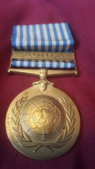 Vintage United Nations Korea War Medal Usa Version 1950 - 1953