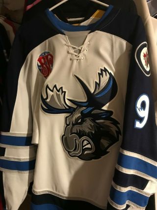 Ahl 2016 - 2017 Manitoba Moose Ryan Olsen Game Worn Hockey Jersey