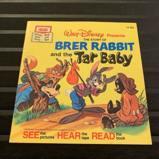 Vintage 1977 Book Walt Disney The Story Of Bier Rabbit And The Tar Baby