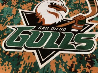 San Diego Gulls Game Worn AHL Specialty Camo Jersey CCM 56 Anaheim Ducks 2