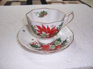 Vintage Queen Anne Noel Fine Bone China Tea Cup And Saucer Made In England