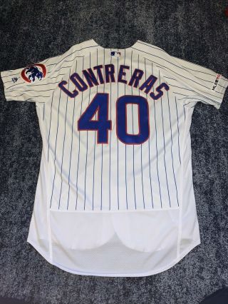 2016 Chicago Cubs Willson Contreras Game Home Jersey Photomatched Mlb Holo