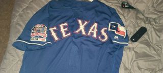 Game Jersey Texas Rangers Edinson Vólquez Signed Autographed With