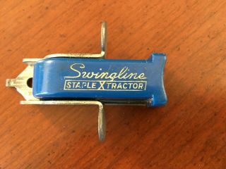 Swingline Speed Stapler Co “staple X Tractor” Remover Blue Vintage From 1950s