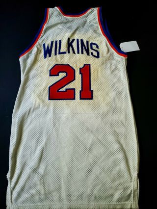 Gerald Wilkins York Knicks Game - worn Jersey patrick ewing john starks MEARS 3