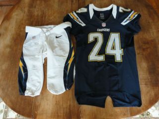 Nfl 2012 Nike San Diego Chargers Game Issued Jersey & Pants