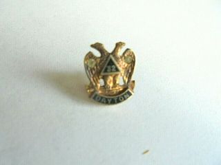 Vintage Dayton Ohio 32nd Degree Masonic Sterling Silver Lapel Pin