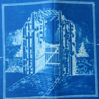 Vtg 1950s Blueprint Plans,  Bom Arbor W 2 Seats & Garden Gate Popular Science
