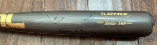 Xander Bogaerts GAME 2016 CRACKED BAT autograph SIGNED Red Sox 3