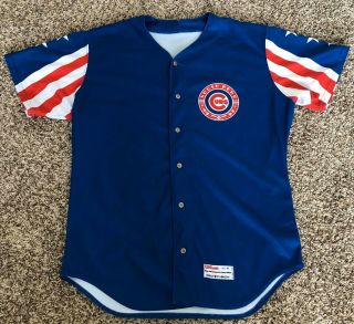 2019 Brailyn Marquez Signed Game South Bend Cubs Patriotic Jersey 30 Cubs