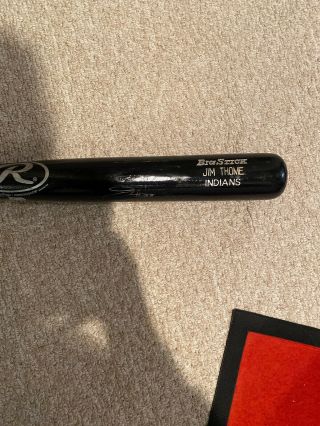 Jim Thome Signed Game Rawlings Bat Un Cracked Mlb Auth For Auto Indians G/u