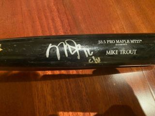 Mike Trout Game Signed Bat 2016 G/u Mvp Year - Anderson Authentics