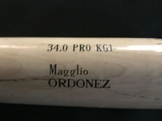 Magglio Ordonez Chicago White Sox Game Issued Bat Un