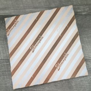 Vintage Bloomingdales Gift Box Lingerie Scarf Square 9x9 Metallic Stripes