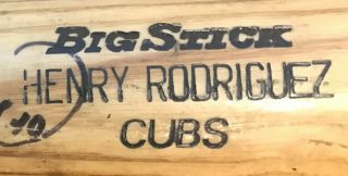 Henry Rodriguez 1999 Game Rawlings Model Bat Chicago Cubs - Hof Bats Loa