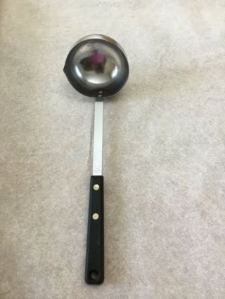Vintage Ekco Forge Stainless Steel Soup Ladle W/ Wood Handle Usa