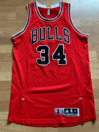 Mike Dunleavy 14 - 15 Game Worn Chicago Bulls Red Jersey With Autograph,  Xl,  2