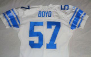 Stephen Boyd Game Worn Signed 2001 Detriot Lions Jersey Boston College