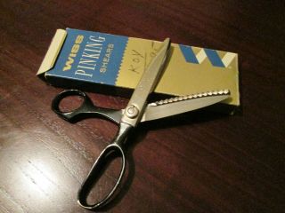 Vintage Wiss Pinking Shears Scissors Cb - 7 Zig Zag Cutter W/ Box