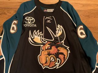 Kevin Connauton Manitoba Moose Game Worn Issued Hockey Jersey.