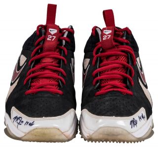 2014 Mike Trout Game Worn Signed Inscribed Nike Shoes From Mvp Season Jsa