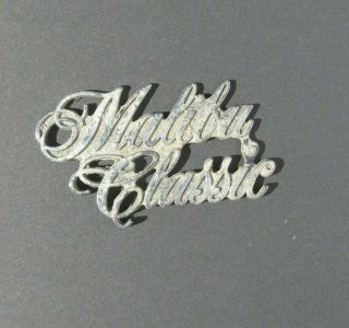 Chevy Malibu Classic Script Metal Car Emblem Chevrolet Vintage 1970s