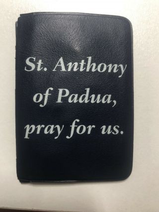 Vintage St.  Anthony Pocket Relic & Prayer Card