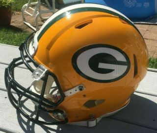 Green Bay Packers 2015 - 2017 Riddell Game Issued/used Nfl Football Helmet Speed