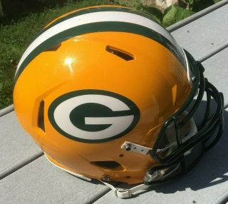 GREEN BAY PACKERS 2015 - 2017 Riddell Game ISSUED/USED NFL Football Helmet SPEED 2