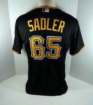 2015 Pittsburgh Pirates Casey Sadler 65 Game Issued Black Jersey Pitt33192
