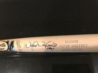 Victor Martinez Signed Game Issued Bat Autograph Tigers Indians Red Sox