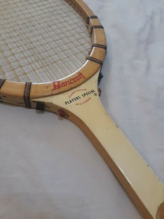 Bancroft Players Special Championship Vintage Wood Tennis Racquet 4 - 1/2