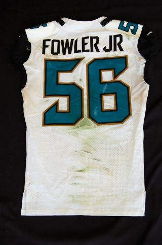 DANTE FOWLER JR Game worn Jacksonville Jaguars Jersey Photomatched 2