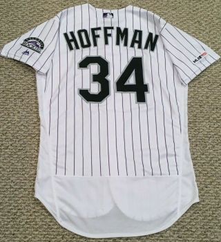 Hoffman Size 44 34 2019 Colorado Rockies Game Jersey Home White Mlb Holo