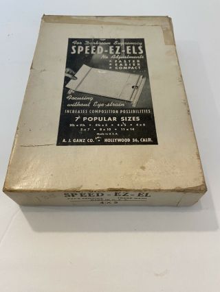 Vintage White Speed - Ez - El 4x5 " Enlarging Easel