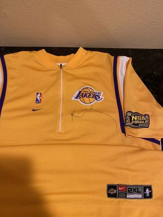 Kobe Bryant Game Worn Warmup From 2000 Nba Finals Dual Signed Psa/dna