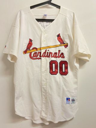 Vtg 1990’s St.  Louis Cardinals 48 Xl Jersey Game Worn Russell 00 Riggins Auth.