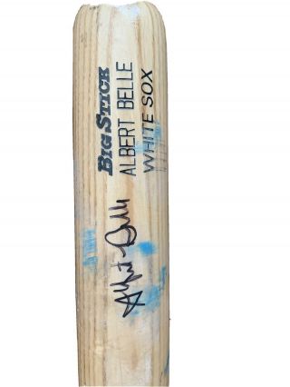 Albert Belle Signed Game 1997 Rawlings White Sox Bat