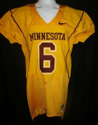 Minnesota Gophers Game Used/worn Football Jersey Michael Carter All Big Ten
