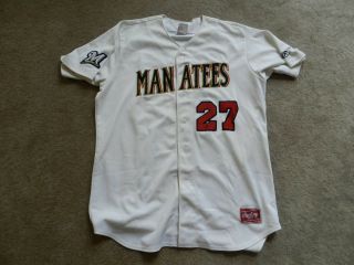 2016 Brevard County Manatees Game Jersey 27 Stephen Peterson Brewers