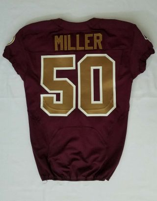 50 Gabe Miller Of The Washington Redskins Nfl Alternate Game Issued Jersey