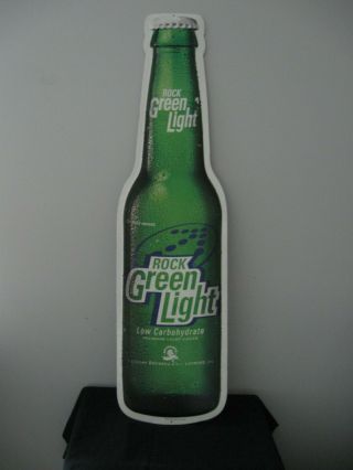 Vintage Rolling Rock Green Light Beer Tin Metal Sign Bar Man Cave 36 X 10 Nr