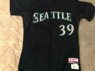 Navy Seattle Mariners Xavier Avery Game Worn Majestic Jersey Size 48