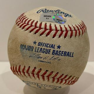 Mike Trout Signed 2012 Game Baseball (Pujols Batted) MLB Hologram JSA LOA 2