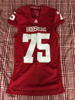 Indiana Hoosiers Adidas Techfit Authentic Sewn Game Worn Issued Jersey