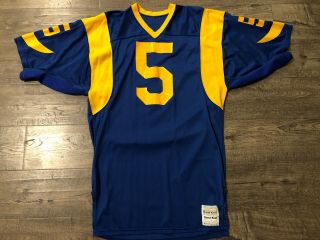 Authentic Game Worn 1987 Los Angeles Rams Dale Hatcher Home 5 Jersey Sand Knit